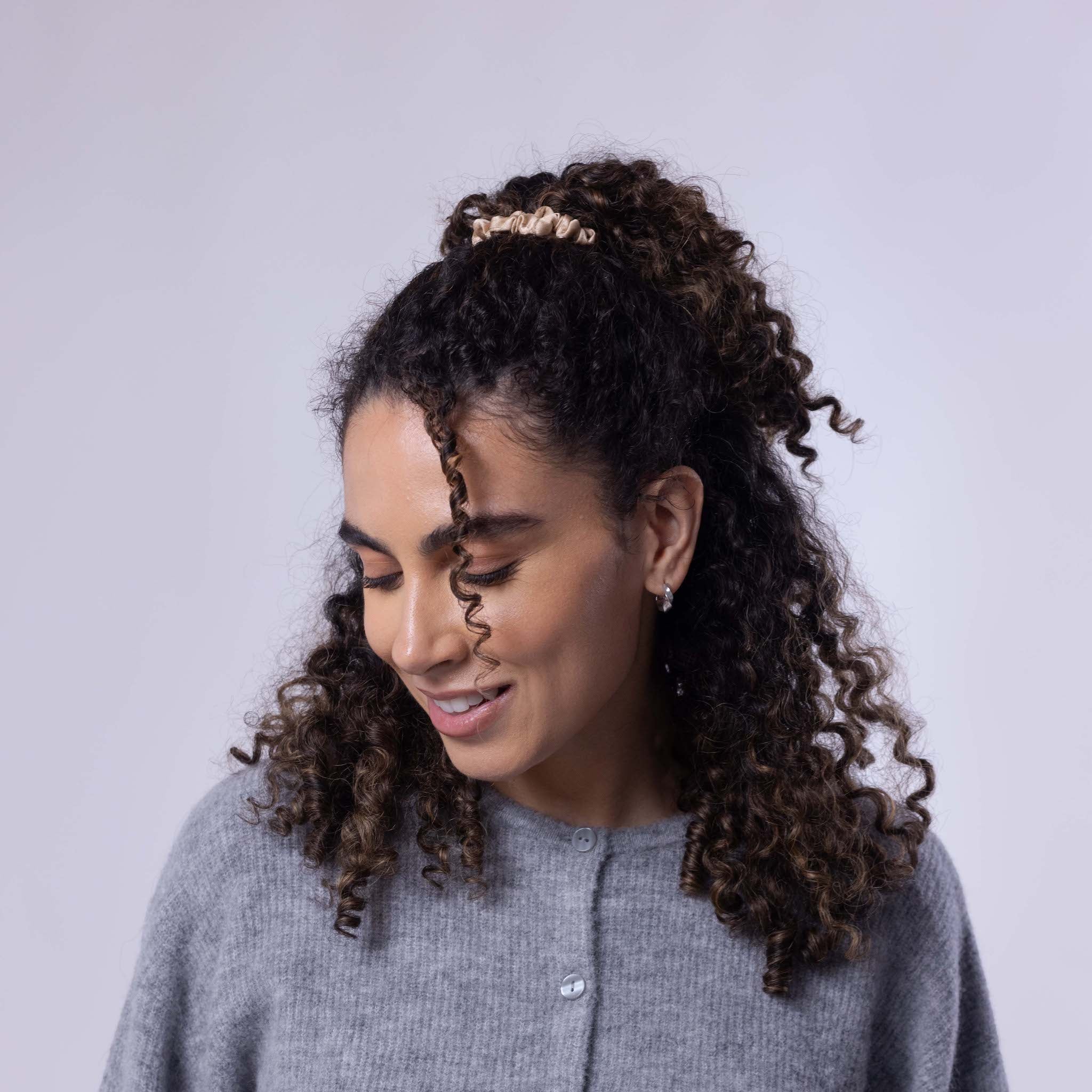 Only Curls Silk Scrunchies (Mini) - Blonde - Only Curls