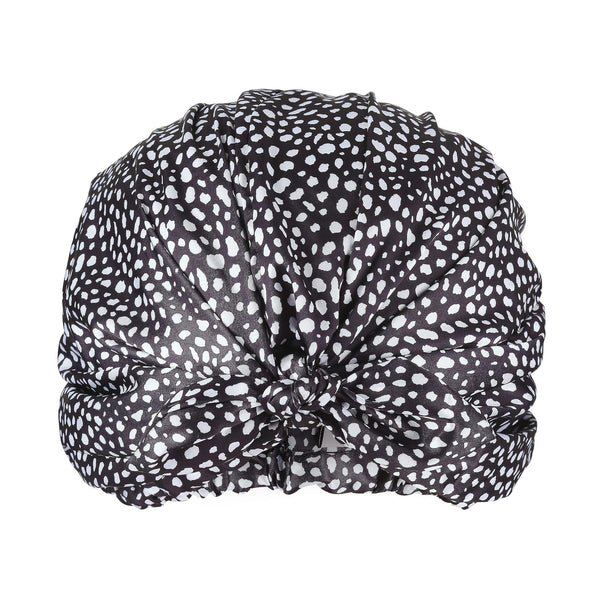 Only Curls Satin Sleep Turban - Dalmatian Spot