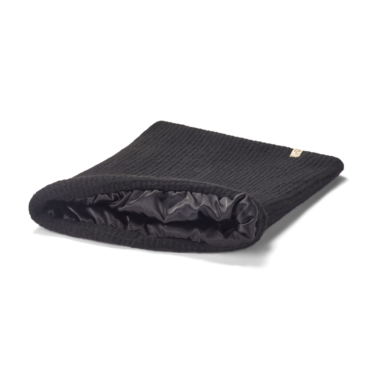 Only Curls Satin Lined Beanie and Snood Set - Sophia in Black - Only Curls