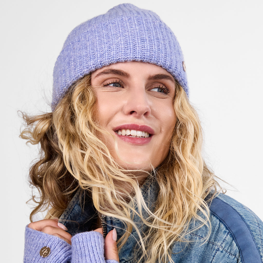 Only Curls Dusty Blue Super Soft Satin-Lined Beanie & Glove Set - Only Curls