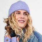 Only Curls Dusty Blue Super Soft Satin-Lined Beanie & Glove Set - Only Curls