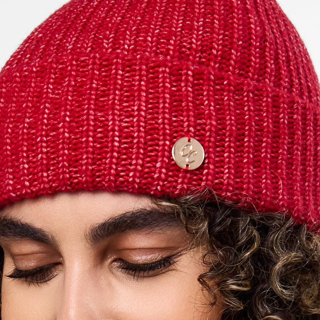 Only Curls Warm Red Super Soft Satin-Lined Beanie & Glove Set - Only Curls