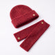 Only Curls Warm Red Super Soft Satin-Lined Beanie & Glove Set
