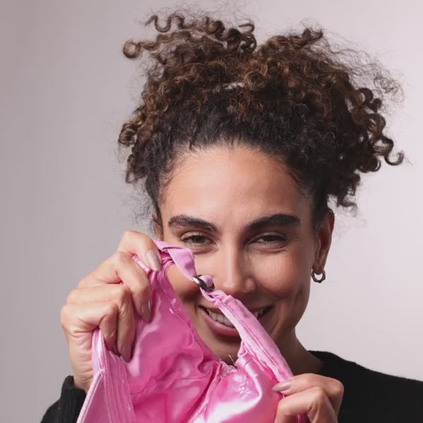 Only Curls Satin Lined Baseball Hat (with open back) - Washed Pink