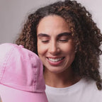 Only Curls Satin Lined Baseball Hat - Washed Pink