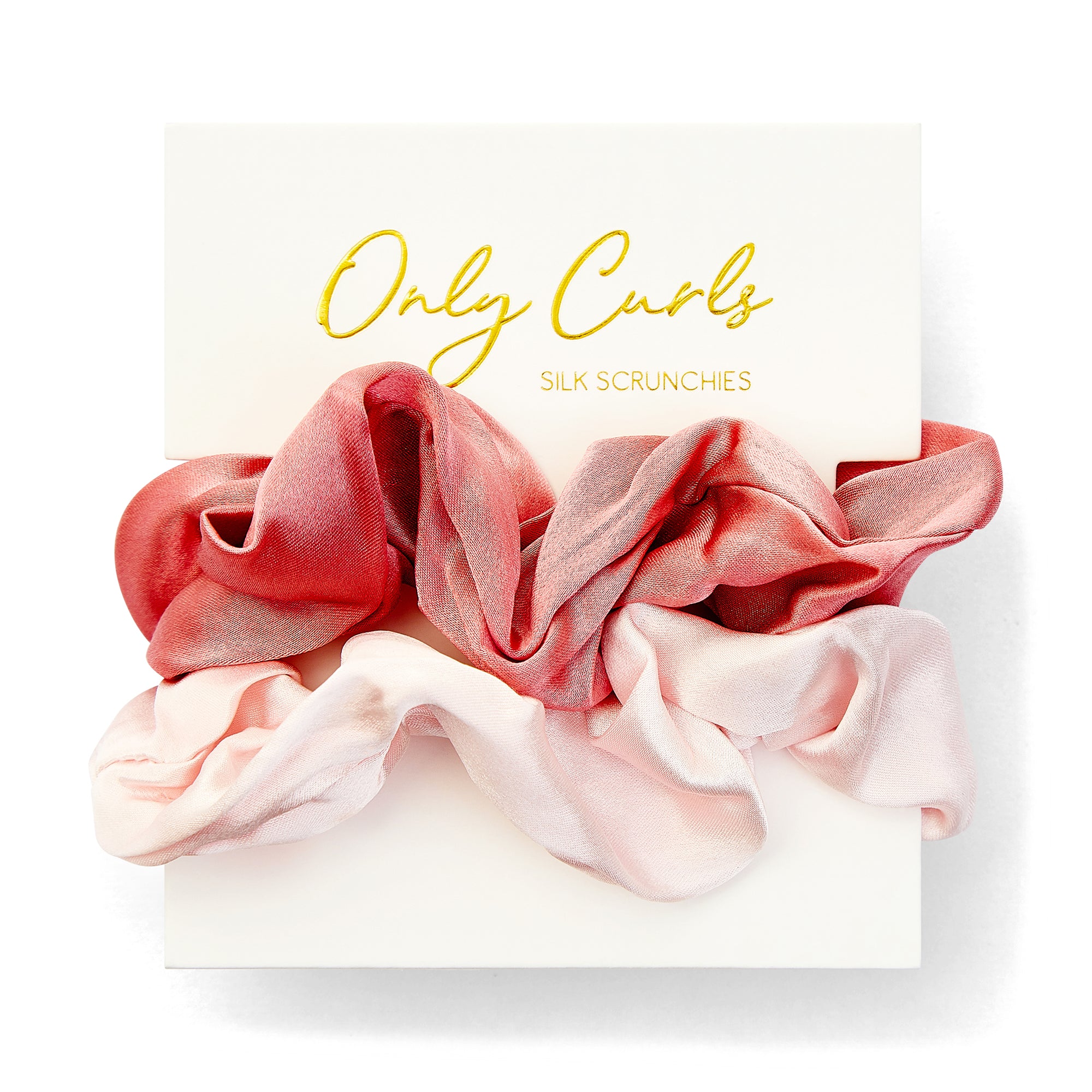 Only Curls Silk Scrunchies Multi Pack - Rose - Only Curls