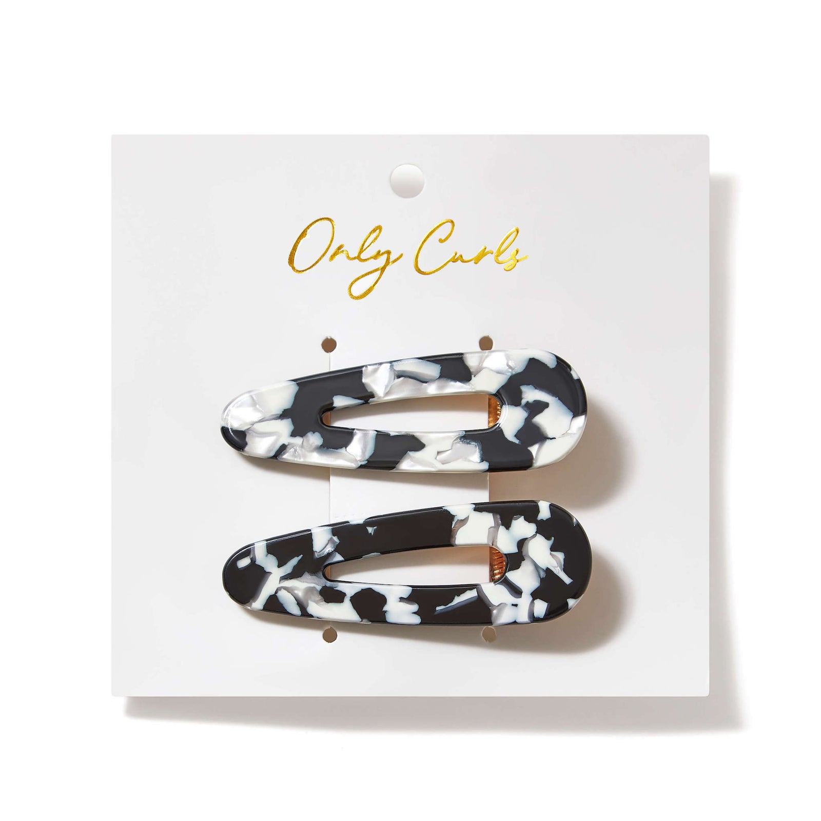 Only Curls Black Marble Crocodile Hair Clips - Only Curls