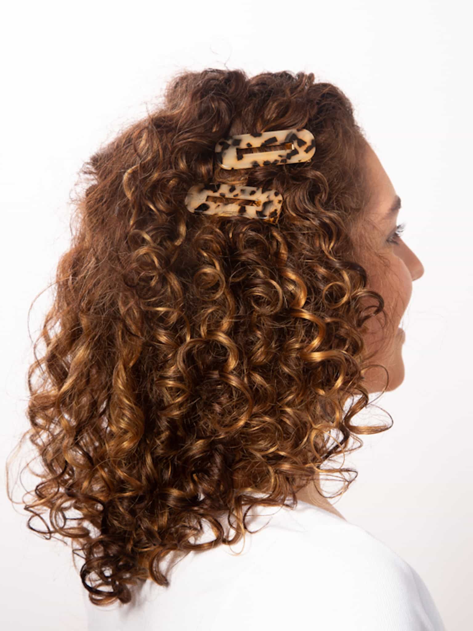 Only Curls Tort Speckle Crocodile Hair Clips - Only Curls