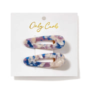 Only Curls Crocodile Hair Clips - Blue Confetti