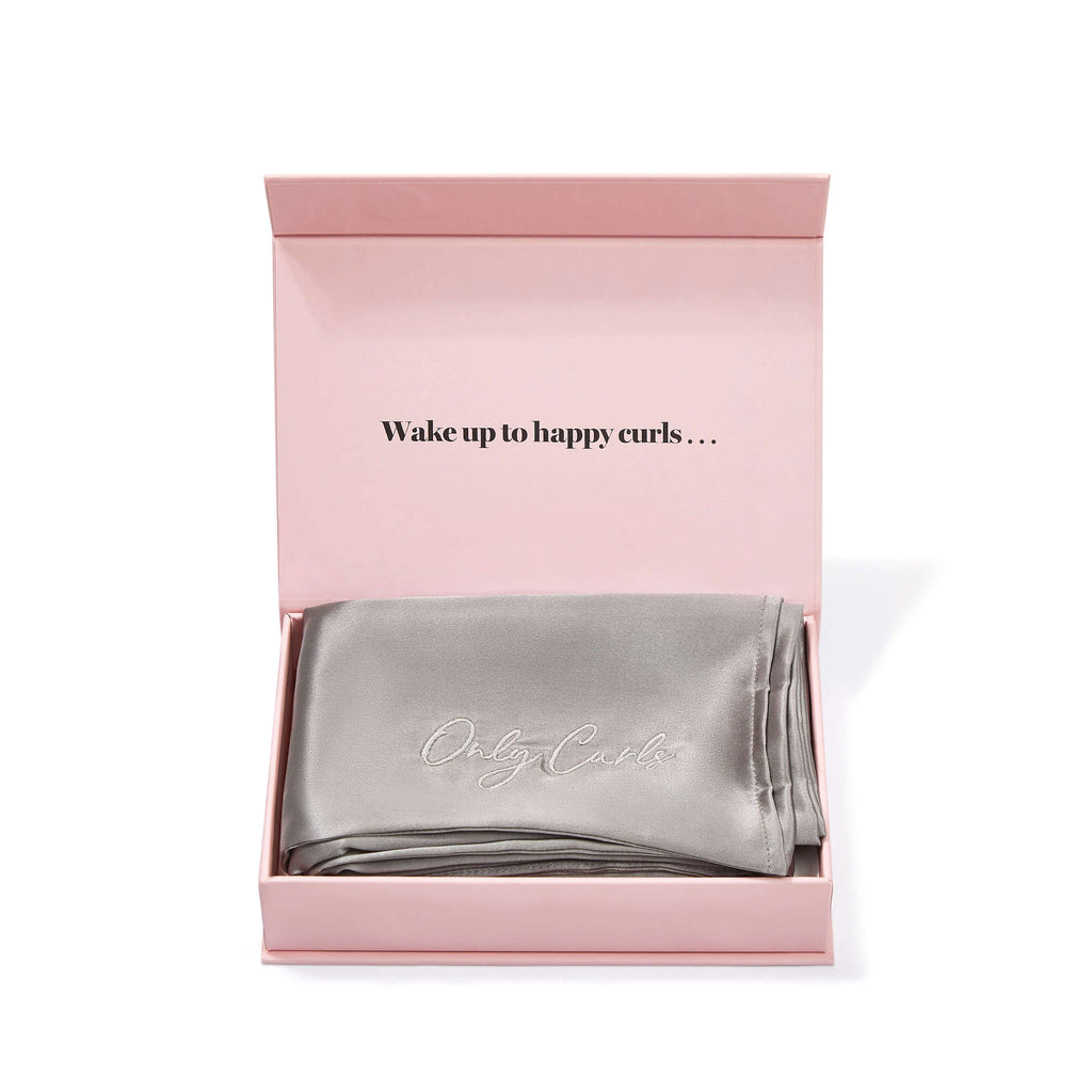 Only Curls Silk Pillowcase - Grey - Only Curls