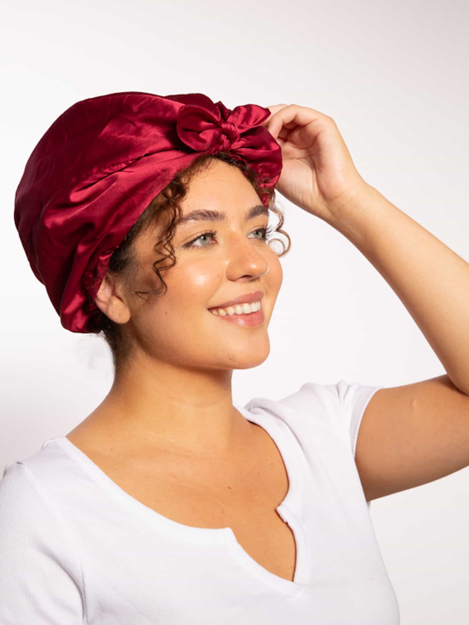 Only Curls Satin Sleep Turban - Rouge - Only Curls