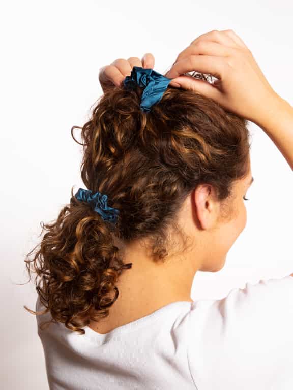 Only Curls Silk Scrunchies Teal - Only Curls