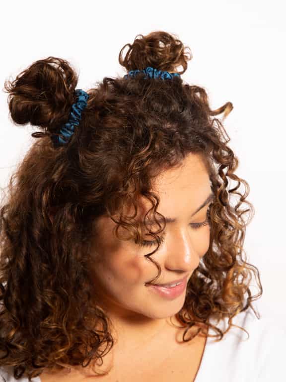 Only Curls Silk Scrunchies - Teal Mini - Only Curls