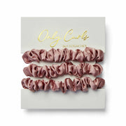 Only Curls Silk Scrunchies - Dusty Pink Mini