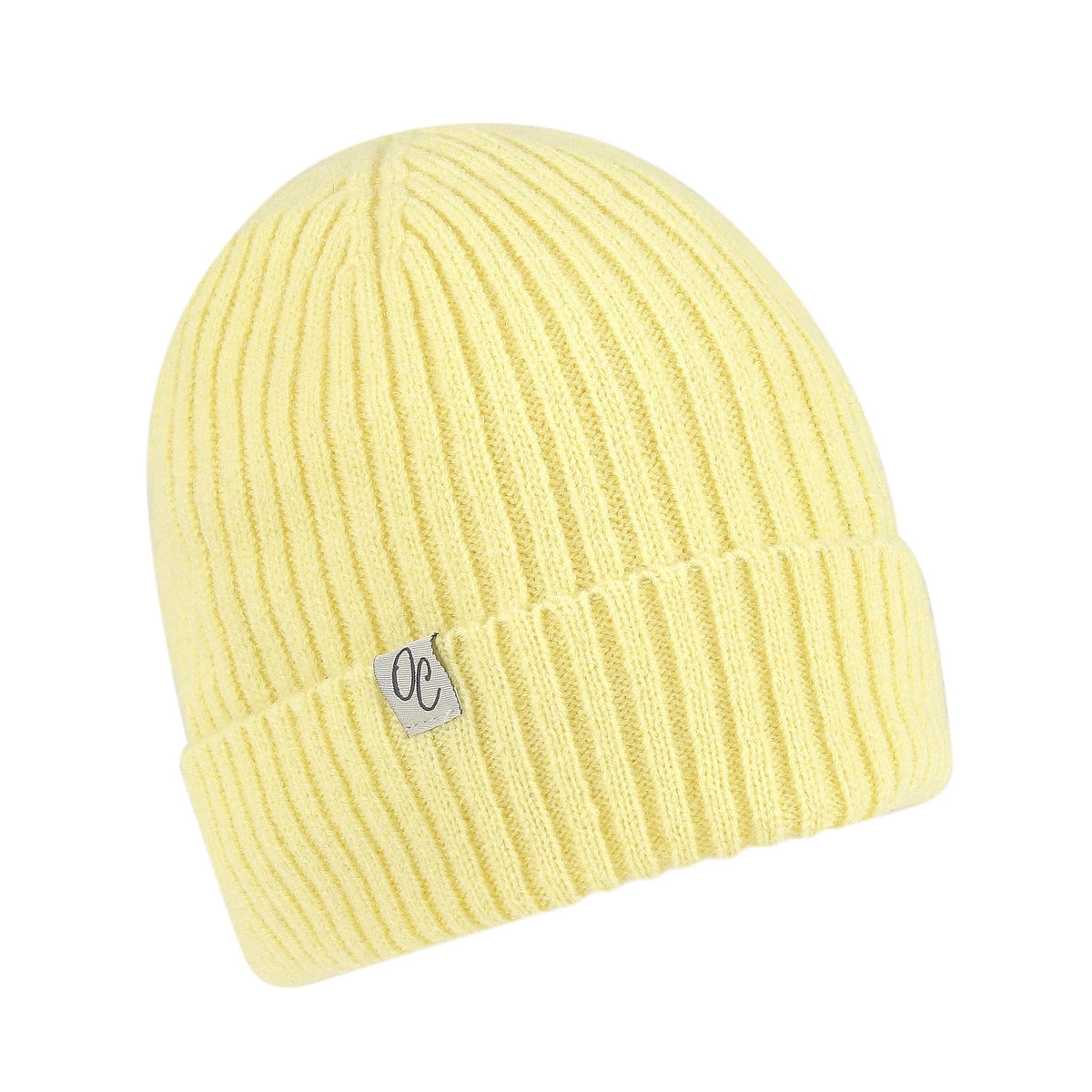 Only Curls Satin Lined Spring Beanie Hat - Lemon - Only Curls