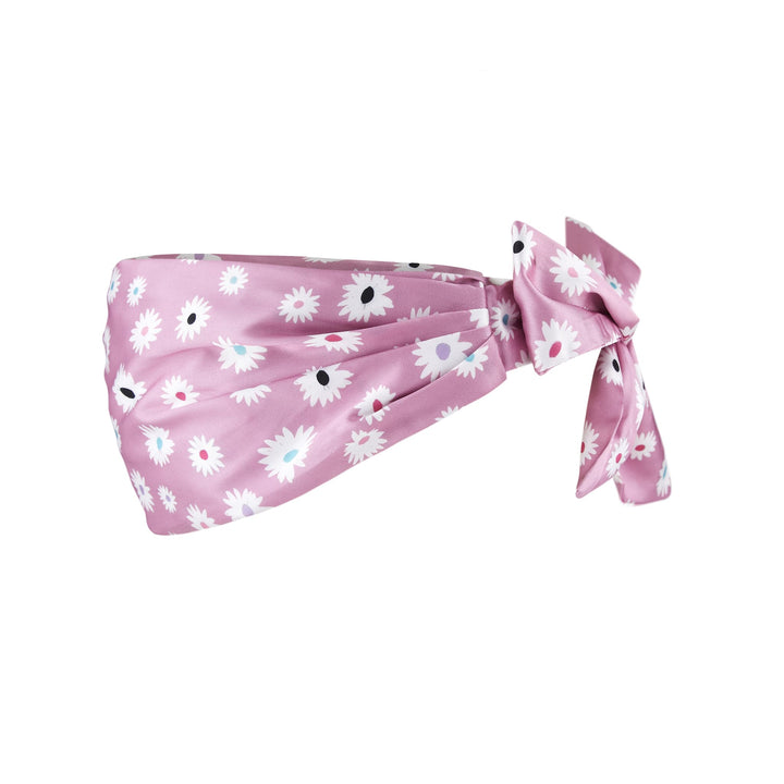 Only Curls Pineapple Protector (Tie Front) - Dusty Pink Daisy