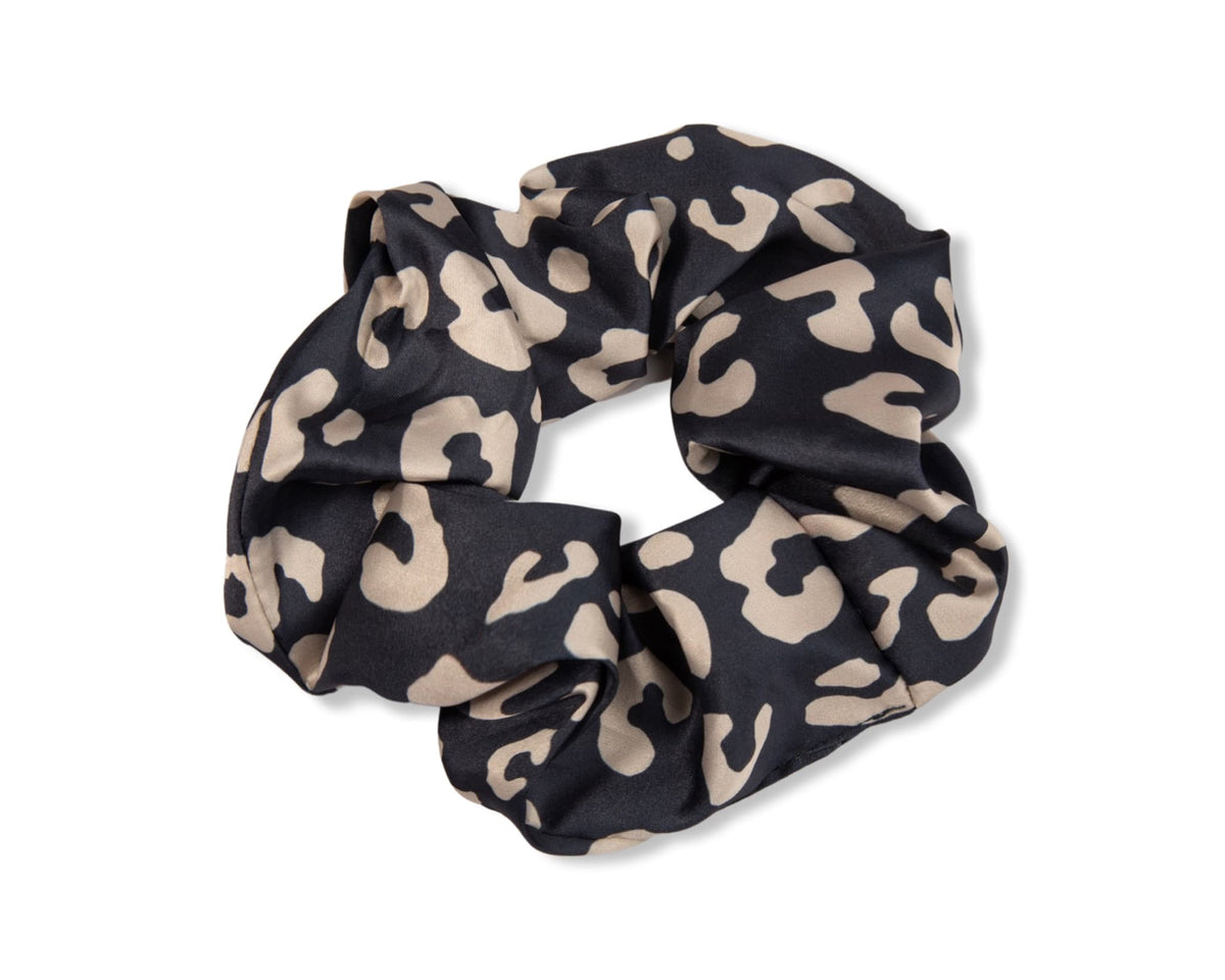 Only Curls Satin Scrunchies - Leopard and Animal Print Twin Pack - Only Curls