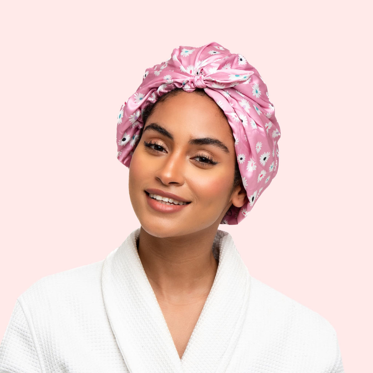 Only Curls Shower Cap - Dusty Pink Daisy - Only Curls