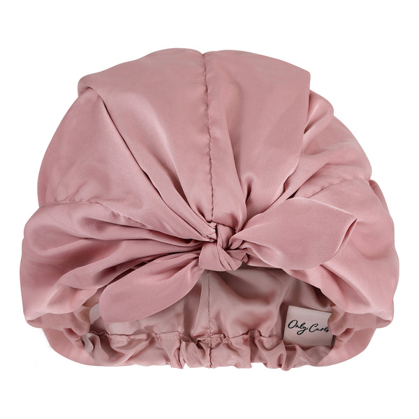 Only Curls Satin Sleep Turban - Dusty Rose