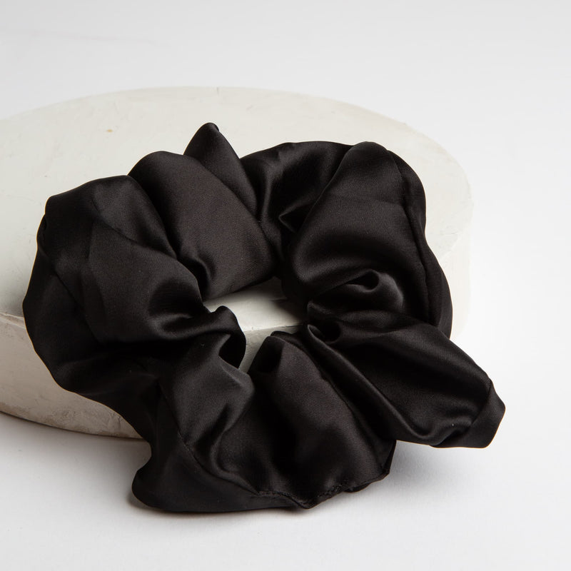 Only Curls Satin Scrunchie - Black