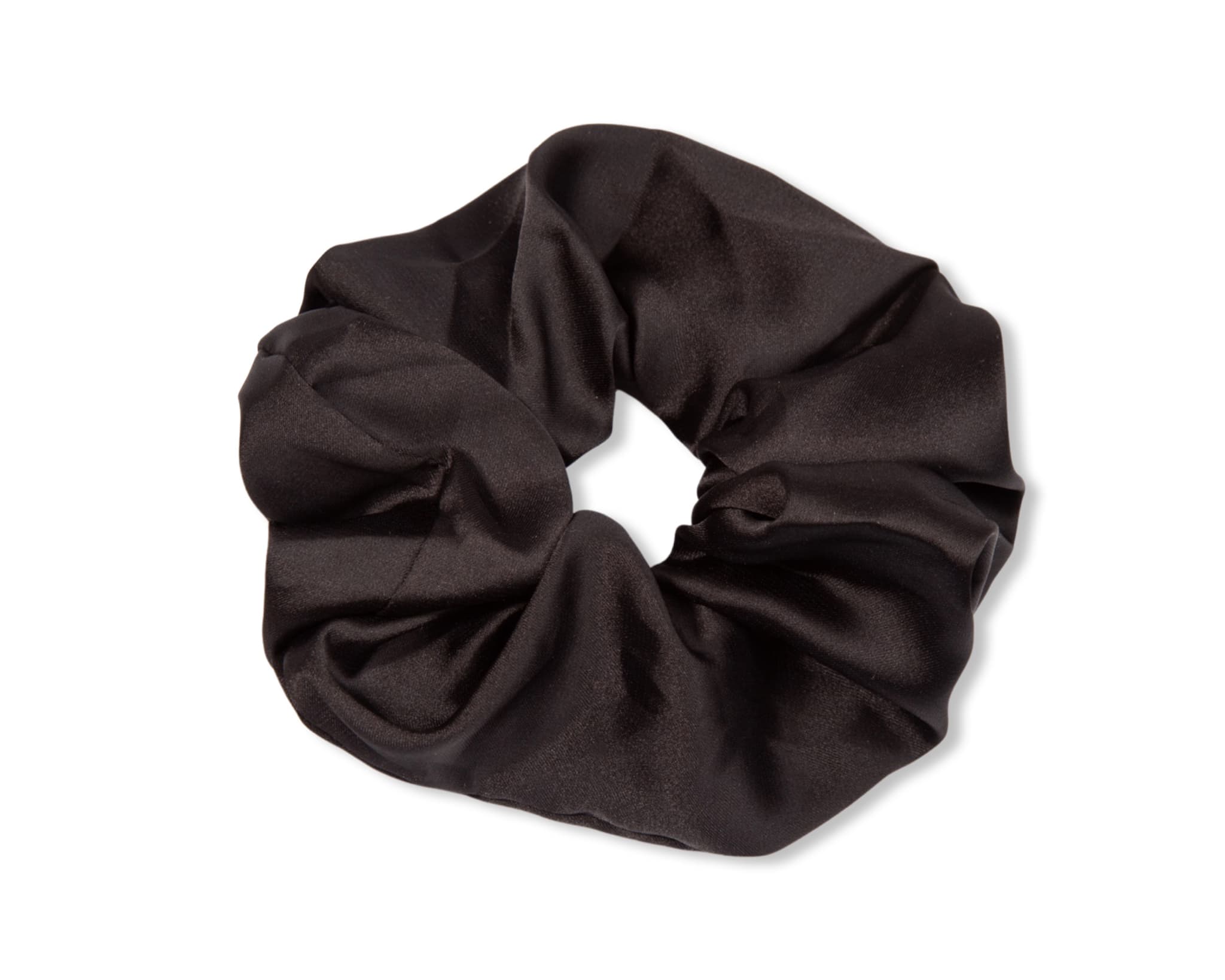 Only Curls Satin Scrunchie - Black - Only Curls