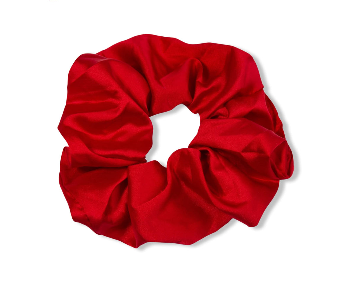 Only Curls Satin Scrunchie - Red - Only Curls