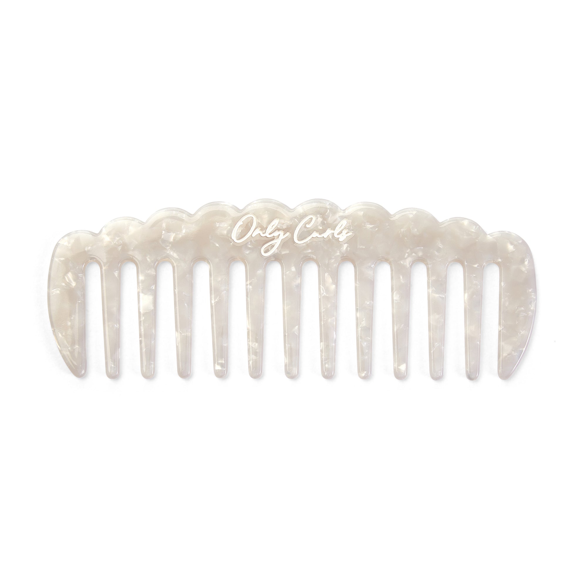 Only Curls White Shimmer Comb - Only Curls